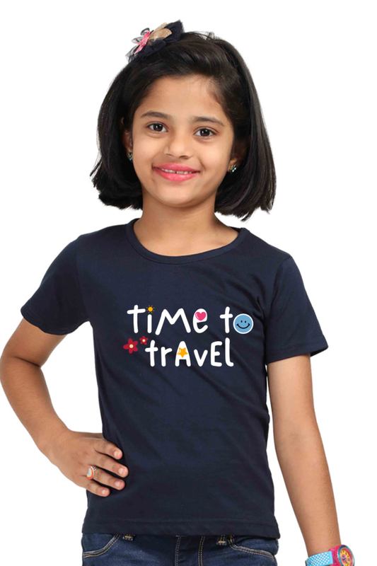 Time to Travel Girl's Top