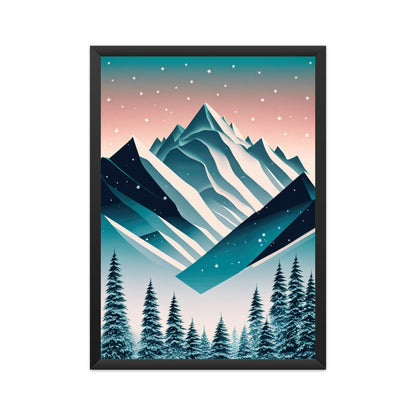 Snowfall Mountains Poster