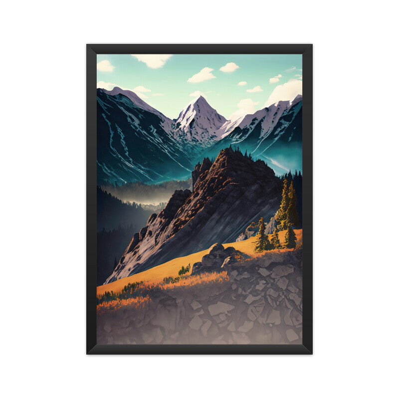 Exploring the Mountains Poster