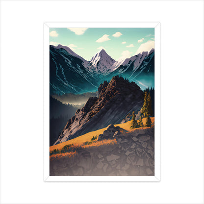 Exploring the Mountains Poster