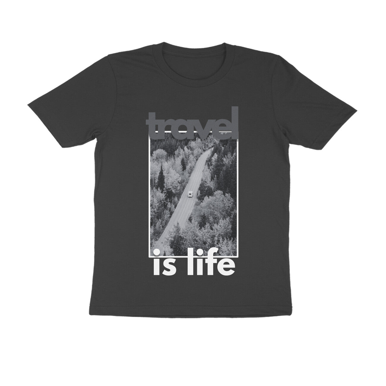 Travel is Life Van Gray Men's T-shirt