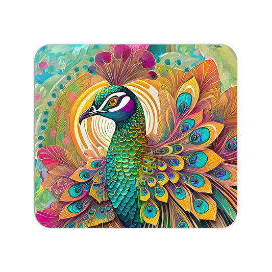 Colorful Peacock Mouse Pad