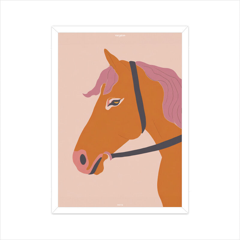 Horse Side Face Poster