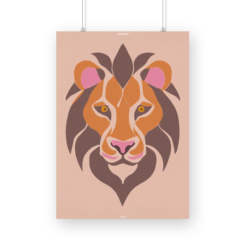 Lion Face Poster