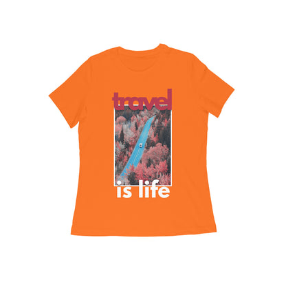 Travel is Life Red Women's T-shirt