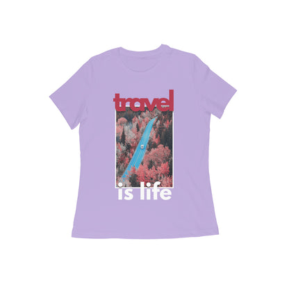 Travel is Life Red Women's T-shirt