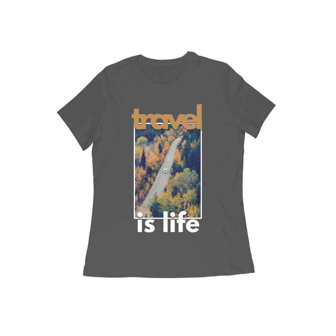 Travel is Life Yellow Women's T-shirt