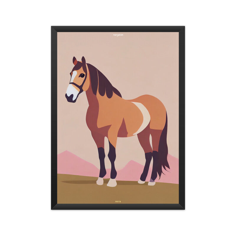 Standing Horse Poster
