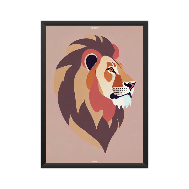 Lion Full Face Poster