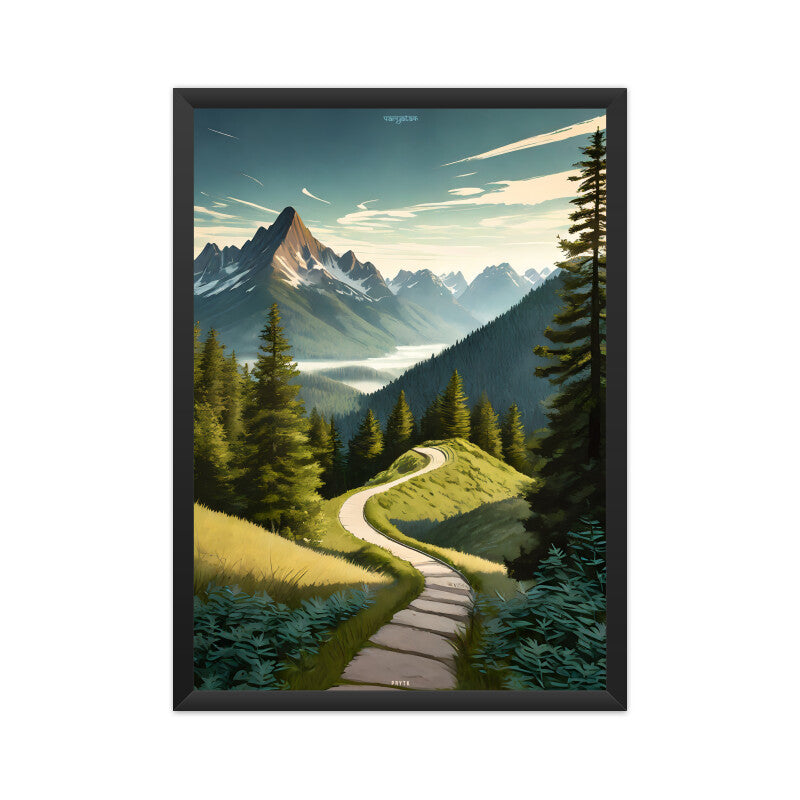 Rock Path in Mountains Poster