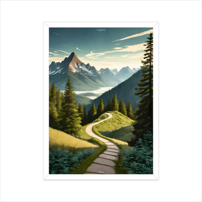 Rock Path in Mountains Poster