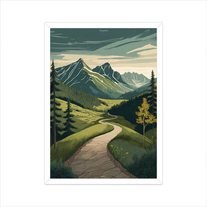 Stone Path in Mountains Poster