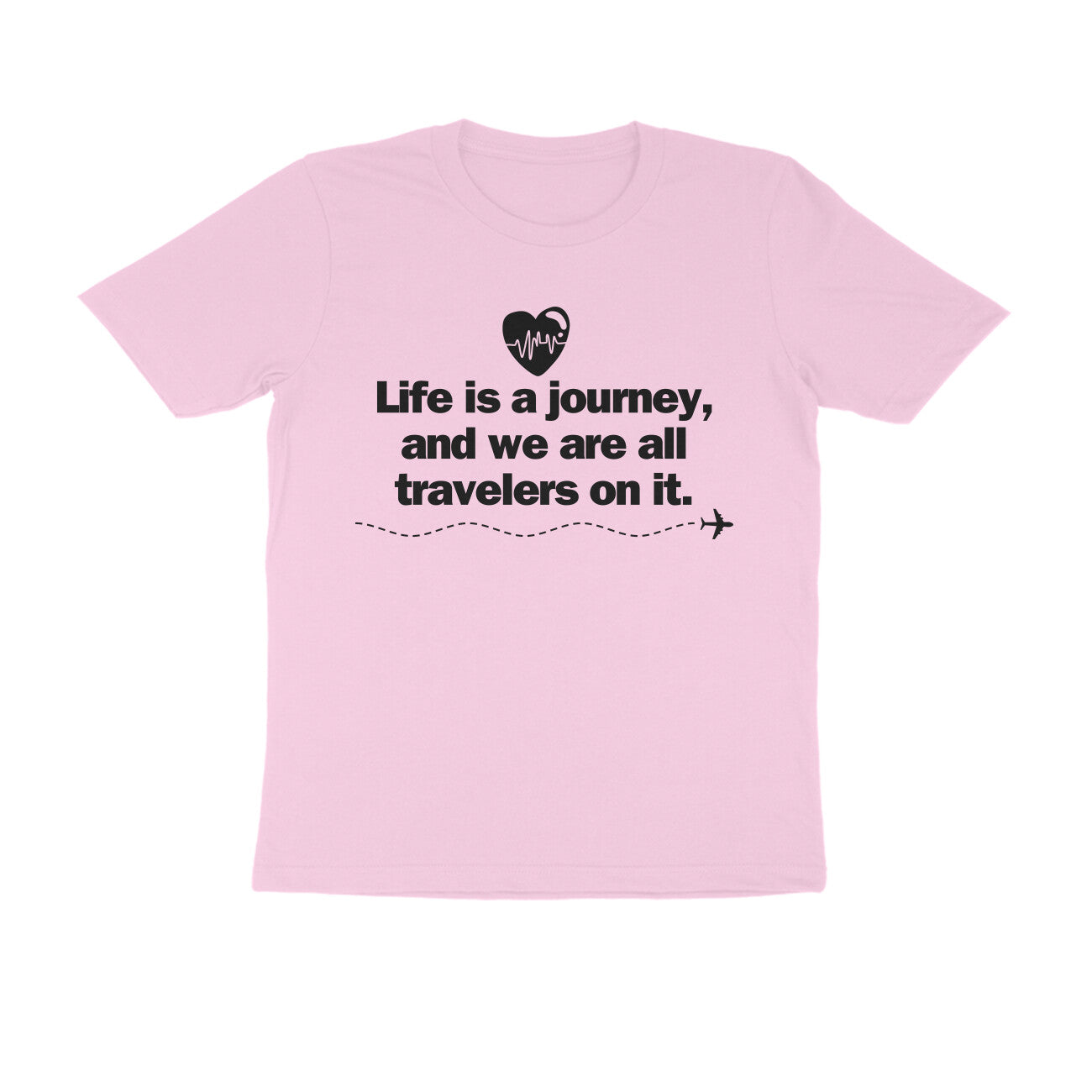 Life is a journey... Black Text Men's T-shirt