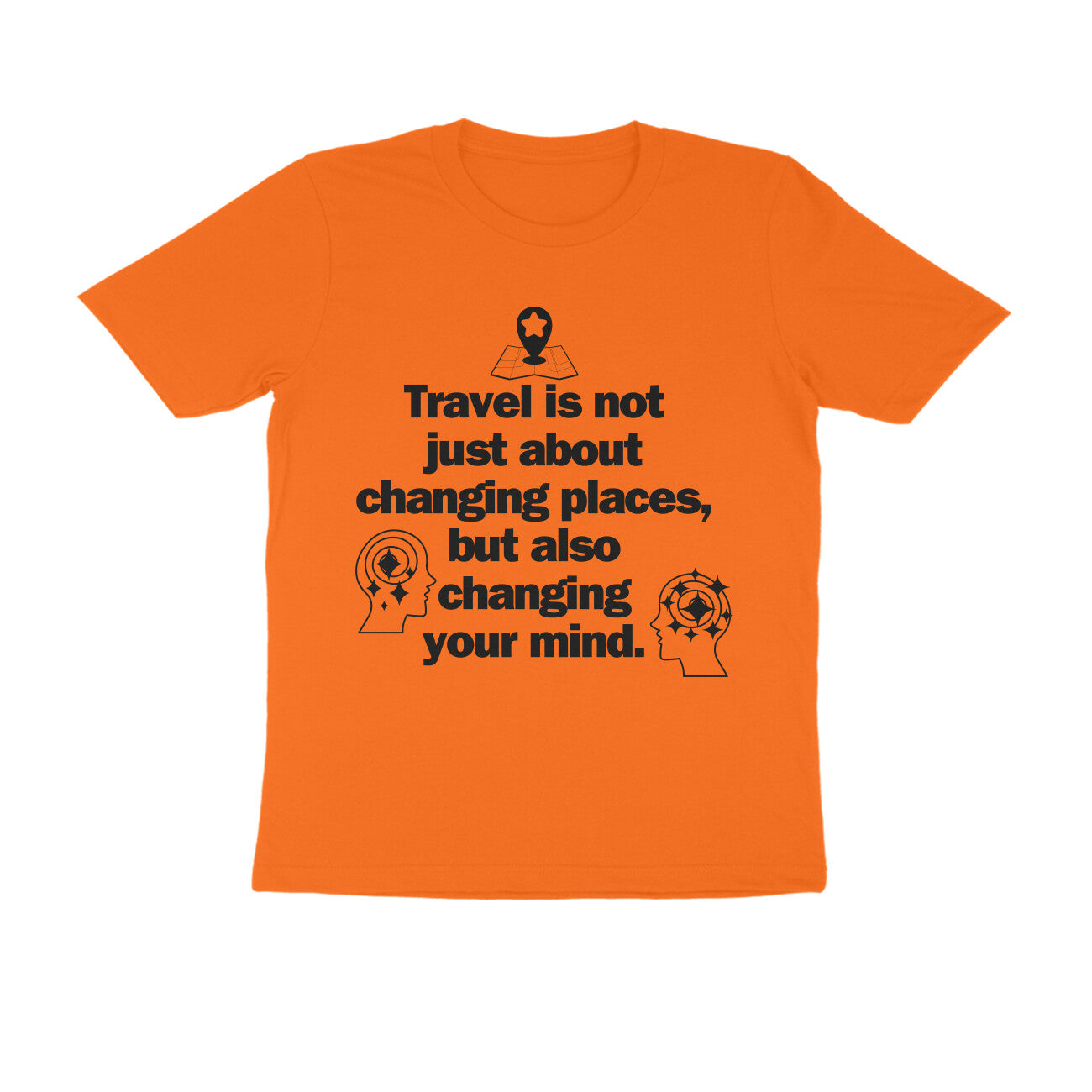 Travel is not just about changing places... Black Text Men's T-shirt