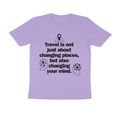 Travel is not just about changing places... Black Text Men's T-shirt