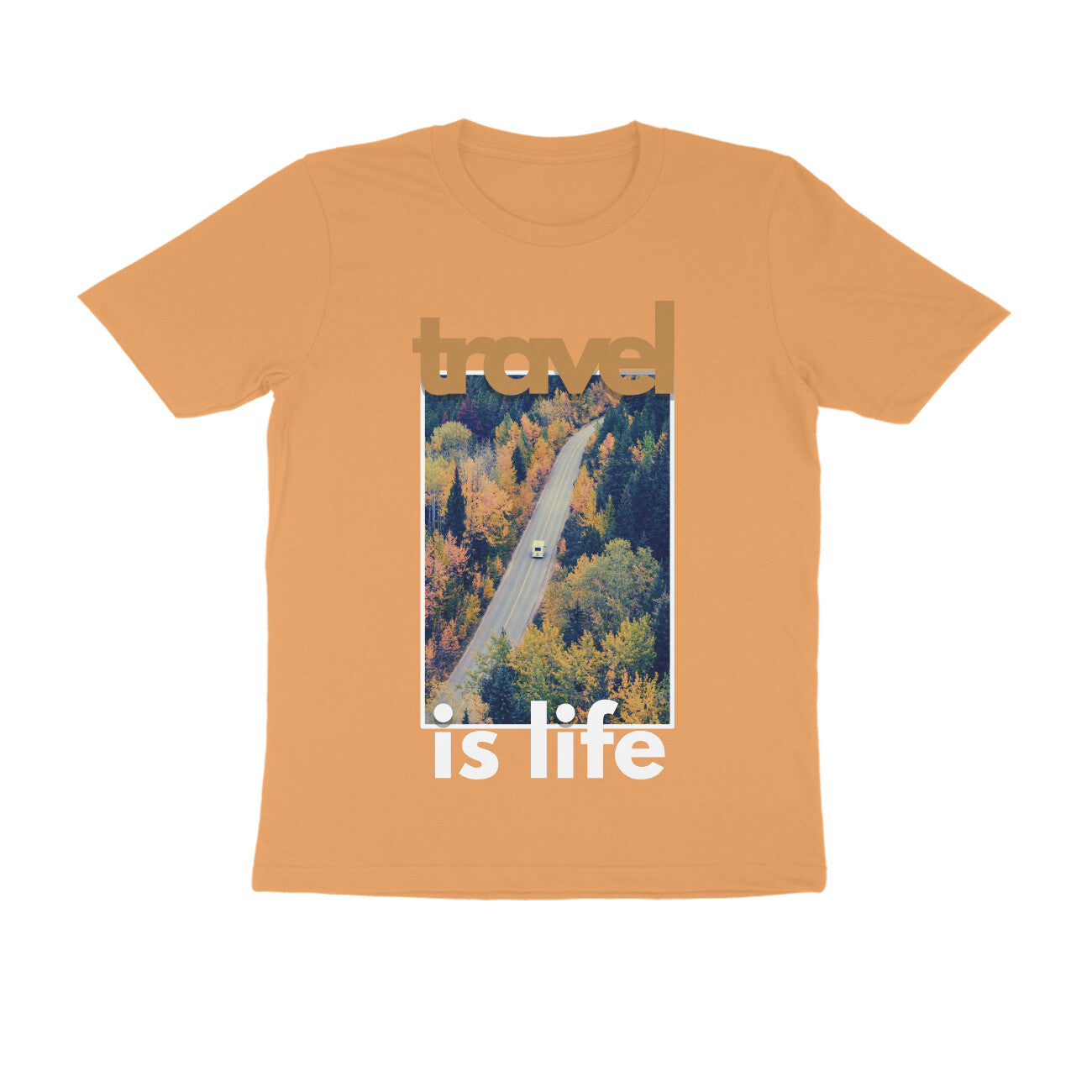 Travel is Life Van Yellow Men's T-shirt