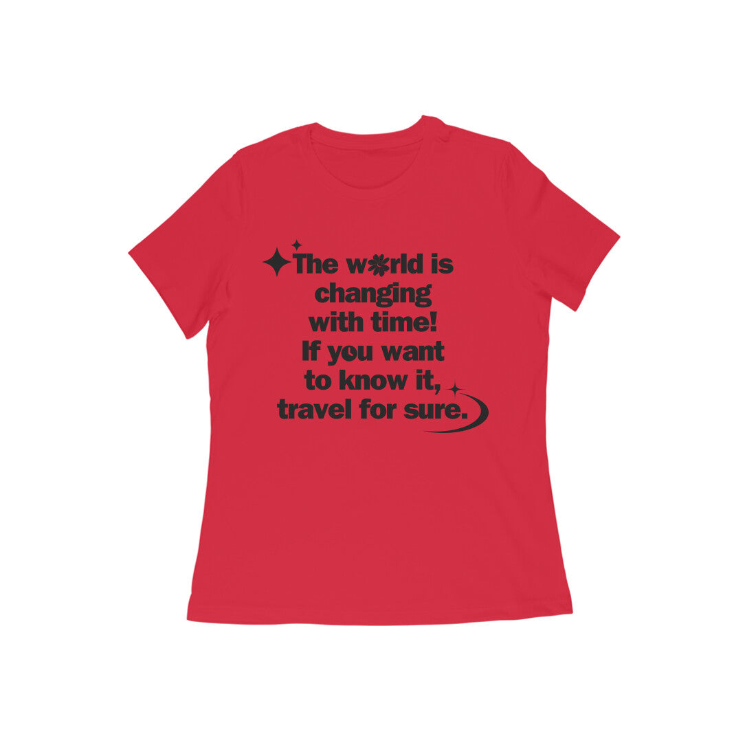 The world is changing with time... Black Text Women's T-shirt